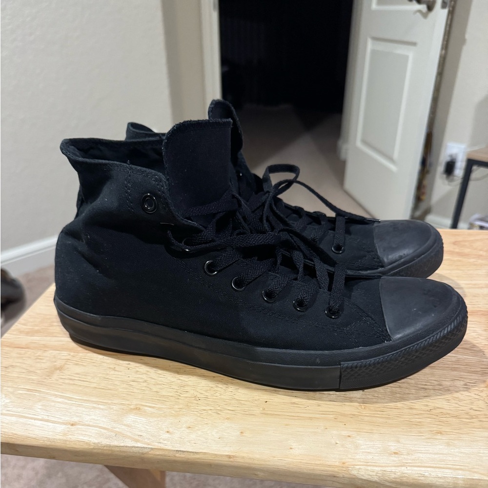 Converse Black High-Top Sneakers Classic Design Size 13